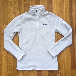 Patagonia off-white Quarter-Zip Fleece Pullover